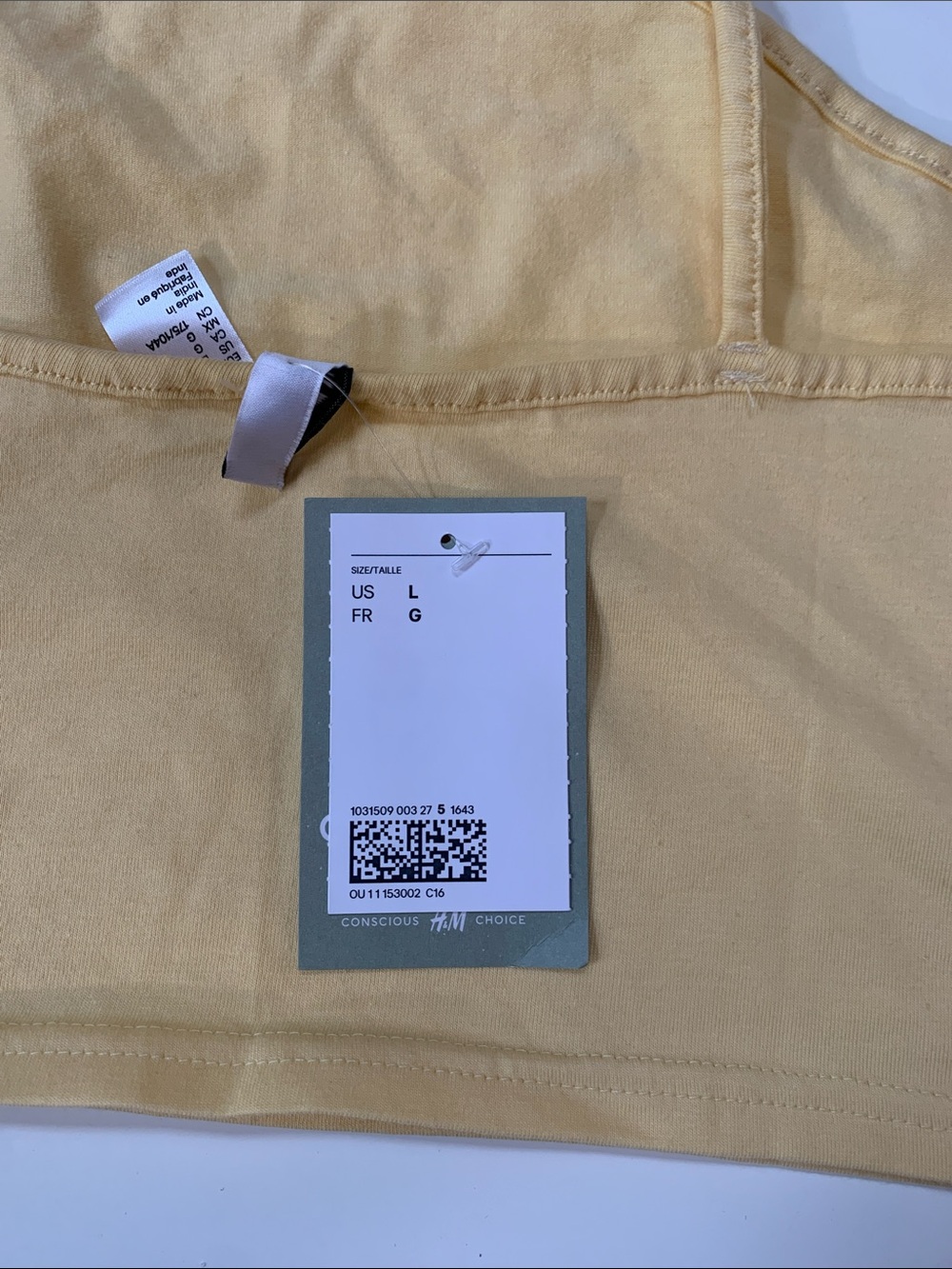 [M] H&M Yellow Cropped Tank Top - Picture 3 of 4